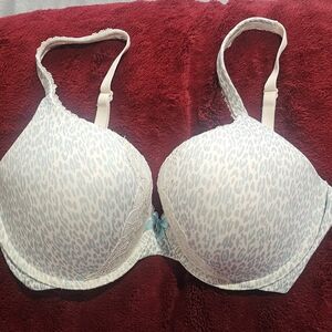 Victoria's Secret Cream and Blue Padded Bra